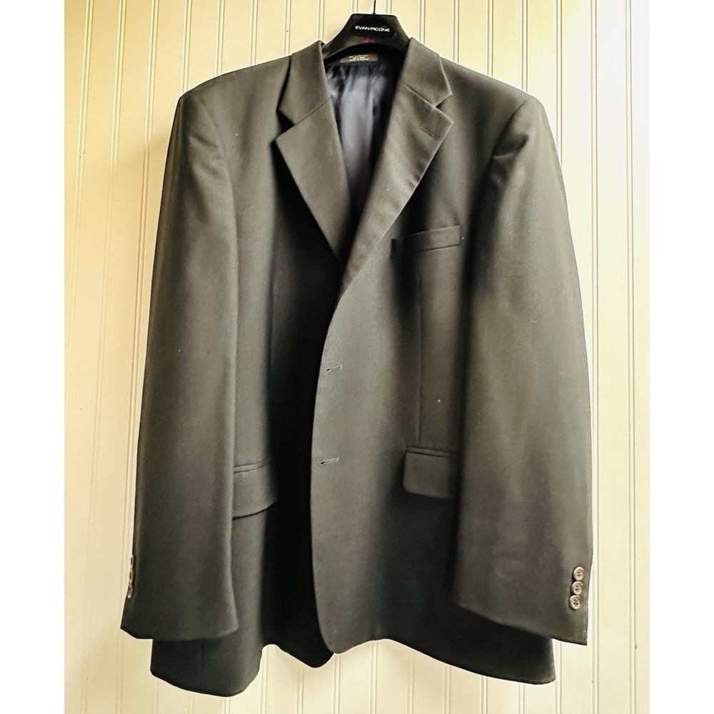 Eddie Bauer Blazer Mens R44 Black 100% Wool Ultimate Travel Sport Jacket Coat
